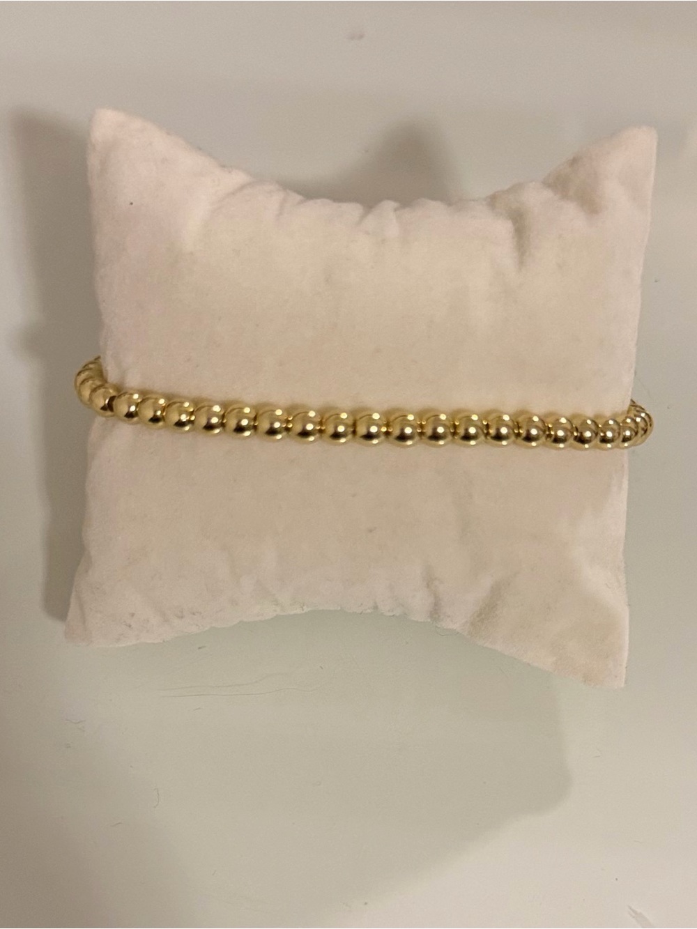 ✨4 mm handmade gold filled beaded stretchy bracelet 💕